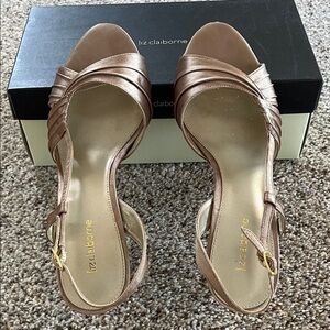 Liz Claiborne Women's Shimmering Bronze Heels